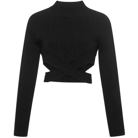 Jonathan Simkhai Wrap Spill Intarsia Turtleneck (570 CAD) ❤ liked on Polyvore featuring tops, sweaters, turtleneck crop top, crop top, long sleeve crop top, wrap sweater and wrap top Turtleneck Crop Top Outfit, Sweater Tops Outfit, Crop Top Outfit Ideas, Crop Tops Long Sleeve, Top Outfit Ideas, Turtleneck Crop Top, Crop Top Outfit, Cropped Turtleneck, Turtle Neck Crop Top