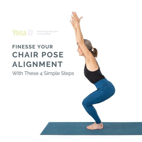 Chair Pose (Utkatasana) is hailed by many yoga students as one of the most challenging postures, but it doesn’t have to be that way.

Refine your Chair Pose alignment using the easy-to-follow guidelines in this article, and see if you observe any improvements in your ability to hold this fierce posture!

https://yogauonline.com/pose-library/finesse-your-chair-pose-alignment-with-these-4-simple-steps/

#yogapose #chairyoga #chairpose #utkatasana #yogaflow #yogini #asana #onlineyoga #yogaadict Chair Pose Variations, Pose Library, Yoga Sequence For Beginners, Chair Pose Yoga, Dancer Pose, Chair Pose, Flow Yoga, Yoga Props, Chair Yoga