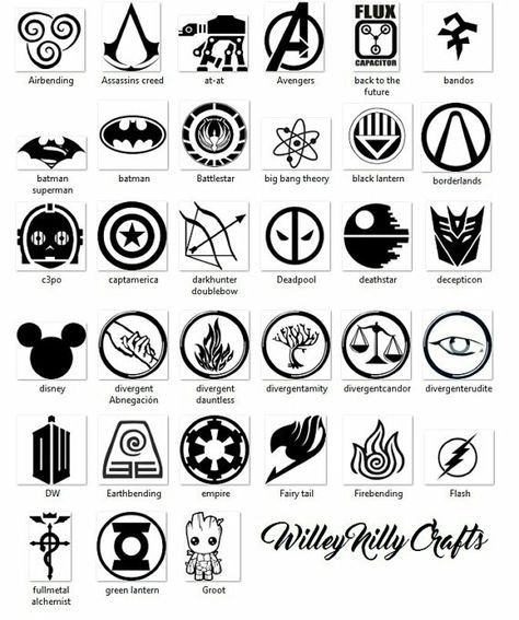 Fandom decals Fandom Symbols, Car Vinyl Decals, Fandom Tattoos, Tatuagem Masculina Pequena, Наташа Romanoff, Fandom Drawing, Flash Tattoo Designs, Car Vinyl, Symbols And Meanings