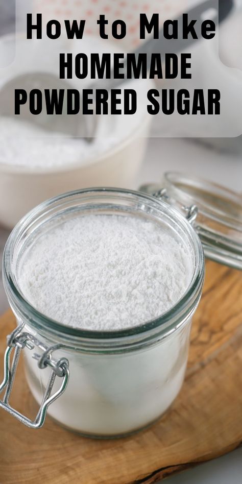 Ever find yourself in the middle of baking and realize you’re out of powdered sugar? No need to panic or run to the store! With just two simple ingredients, you can make your own homemade powdered sugar right in your kitchen. Perfect for baking, sweet icings, and more, this easy recipe ensures you’ll always have this essential ingredient on hand. Plus, it's a great way to save time and avoid unnecessary trips to the store. Click to get the recipe for this powdered sugar substitute. Homemade Powdered Sugar, Powdered Sugar Recipes, How To Make Frosting, How To Make Icing, Sugar Frosting, Icing Frosting, Carbohydrates Food, Healthy Ingredients, Baking Project