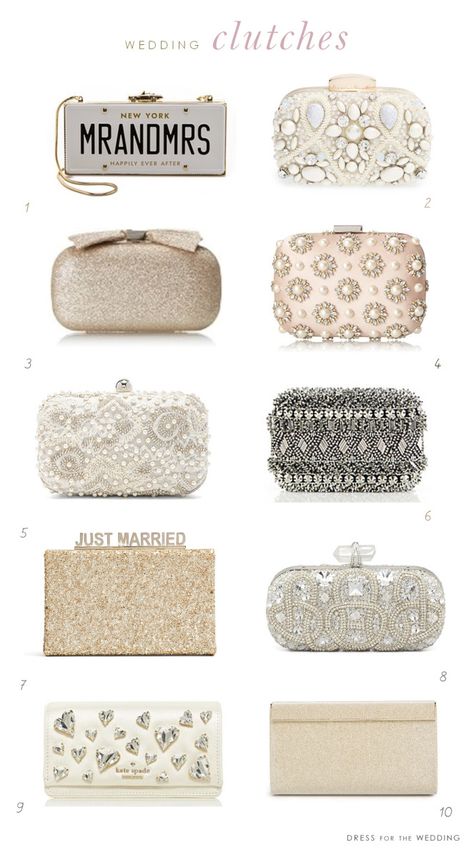 A collection of clutches for weddings. Fancy Clutch Purse, Fancy Clutch, Pearl Clutch, Wedding Handbag, Clutch Bag Wedding, Embellished Bags, Wedding Purse, Wedding Clutch, Bridal Clutch