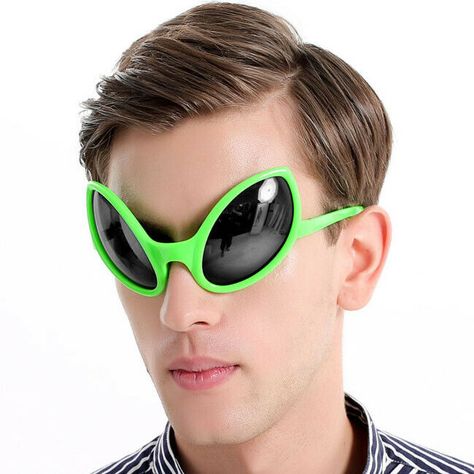 Alien Eyes Party Glasses Alien Theme Party Sunglasses Fun Party Glasses Quantity: one pair Space Party Outfit Men, Alien Theme Party Outfit, Alien Party Ideas, Alien Theme Party, Cosmic Outfit, Weird Glasses, Outer Space Party Theme, Alien Glasses, Alien Sunglasses