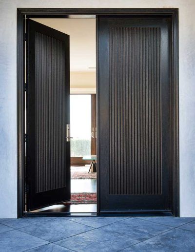 Interior Doors | Timberline Custom Doors Double Door Entryway, Door Sweeps, Modern Entrance Door, Modern Exterior Doors, Modern Entrance, Modern Front Door, Entrance Door Design, Main Door Design, Front Door Design