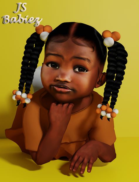 Toddler Hair Sims 4, Toddler Cc Sims 4, Black Sims, Infant Cc, Mods The Sims 4, Sims 4 Toddler Clothes, Sims 4 Piercings, Sims Baby, Sims 4 Black Hair