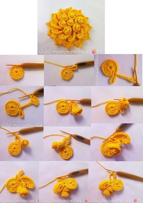 3d Crochet Flower, 3d Crochet, Crochet Rose Pattern, Crochet Butterfly Pattern, Crochet Leaf Patterns, Crochet Flowers Free Pattern, Yarn Flowers, Mode Crochet, Crochet Earrings Pattern