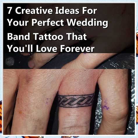 Discover the perfect way to symbolize your love with a wedding band tattoo. In our guide, "7 Creative Ideas For Your Perfect Wedding Band Tattoo That You'll Love Forever," we explore unique designs that reflect your personal style and commitment. From minimalist bands to intricate artwork, find inspiration that resonates with your relationship. Make your wedding band tattoo a timeless reminder of your special bond. Explore these creative ideas today! Wedding Band Tattoo, Intricate Artwork, Wedding Bands For Her, Band Tattoo, Love Forever, Creative Ideas, Perfect Wedding, Timeless Beauty, Wedding Band