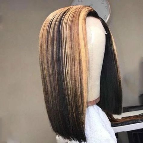 Coloured Wigs, Blond Rose, Hair Colorful, Hair Bundle Deals, Short Straight Hair, Brown Highlights, Black Hairstyles, Lace Hair, Hair Life