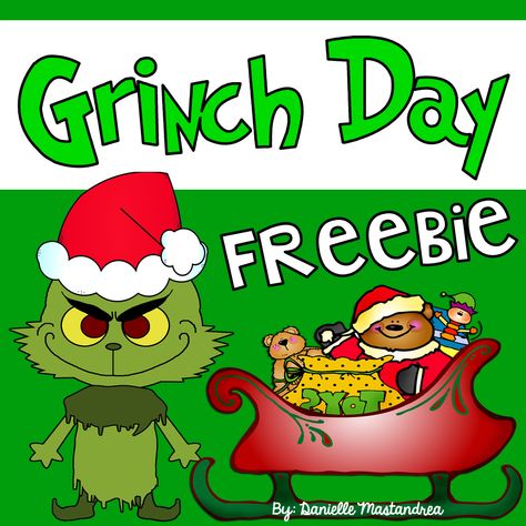 Grinch Day FREEBIE- These free "GRINCHY" activities are a perfect for Kinders and Firsties. Happy GRINCH DAY! Grinch Day, December Kindergarten, Grinch Christmas Party, Christmas Lesson, December Activities, Teaching Holidays, Grinch Party, Christmas Teaching, Holiday Classroom