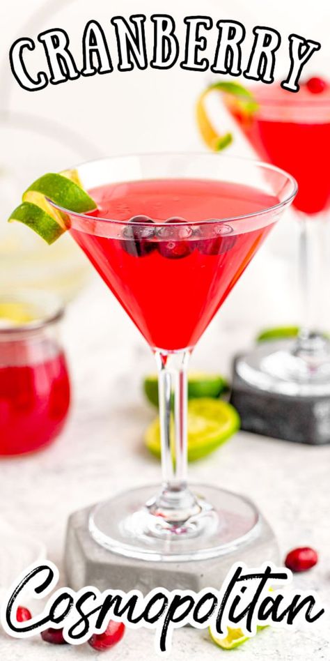 Cranberry Cosmopolitan is a quick and simple cocktail that adds an extra cranberry kick to a classic cosmo recipe. Whether you are hosting a party or attending a friendly social, this drink will pave the pathway to a great time! via @sugarandsoulco Cranberry Cosmopolitan Drink Recipes, Crantini Recipe Cocktails, Christmas Lemon Drop Cosmo, Crantini Recipe, Cranberry Cosmopolitan, Cranberry Cosmo, Cosmopolitan Drink Recipe, Grape Cocktails, Cosmopolitan Cocktail Recipes