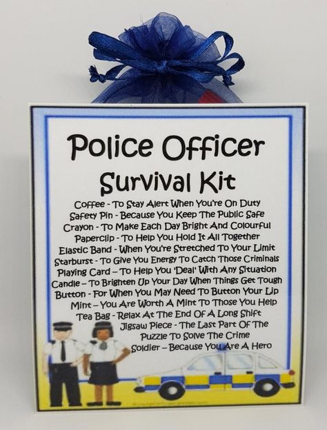 Resource Officer Gifts, Social Workers Survival Kit, Police Appreciation Gifts, Great Employee, Goodbye Cards, Police Appreciation, Police Party, Classroom Hacks, Police Sergeant