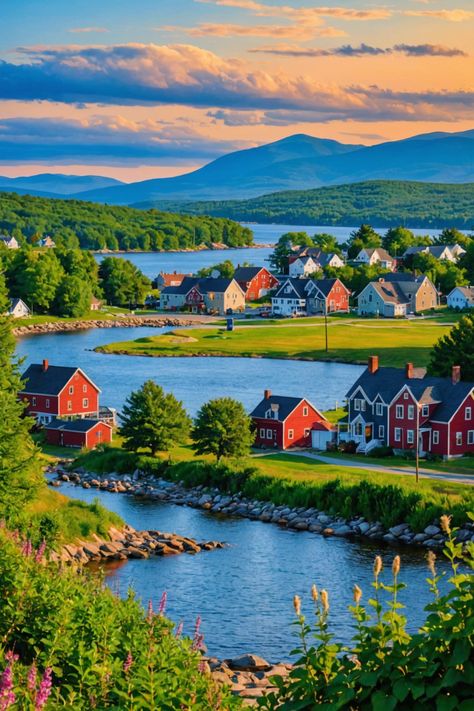 &#8220;Discover Waterville, Maine: Art, Nature, History, and Craft Beer 🎨🌿🏰🍺&#8221; Autumn In Maine, Pelion Maine, Maine Aesthetic, Waterville Maine, Kittery Maine, New England Coast, Scenic Nature, Beer Making, Maine Art