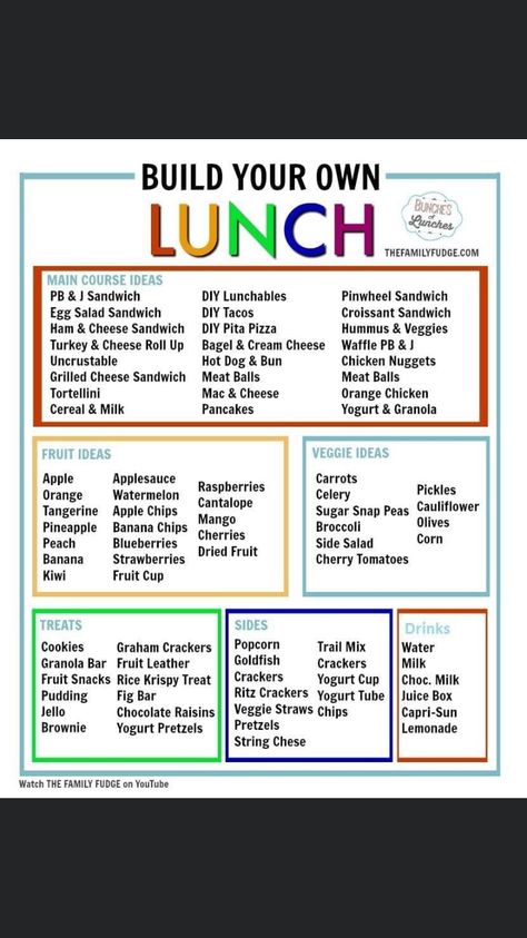 Things To Put In Your Lunch For School, Kids Summer Menu Ideas, Homeschool Meal Prep, Budget Friendly School Lunches, Kids Lunch Prep For The Week, School Menus Lunch Ideas, Weekly Lunch Menu For Kids, School Lunch Calendar, Summer Lunch Menu For Kids