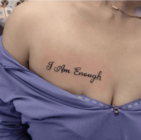 115+ I Am Enough Tattoo Ideas That Will Empower You! I Am Enough Tattoo, Enough Tattoo, Instagram Roses, I Am Enough, Home Tattoo, Nail Tattoo, Sunflower Tattoo, Body Piercings, Meaningful Tattoos