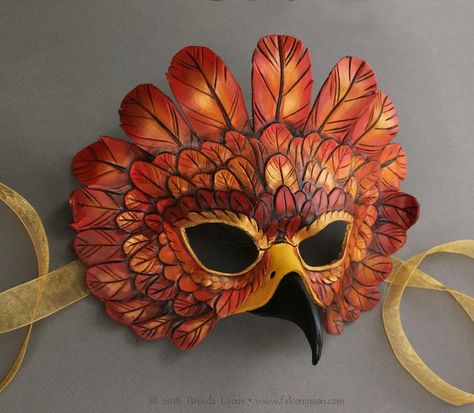 Simple Autumn Falcon Mask by windfalcon.deviantart.com on @DeviantArt Falcon Feather, Phoenix Costume, Mythical Birds, Macrame Mandala, Circle Crafts, Feather Mask, Bird Masks, Leather Craft Projects, Fall Door Decorations