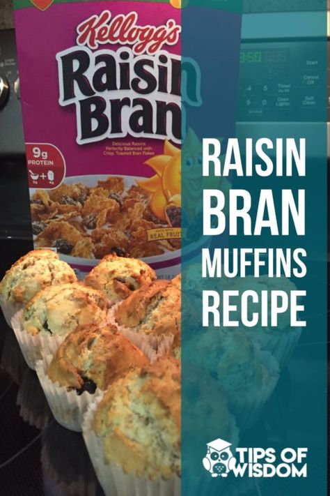 Raisen Bran Muffins, Rasin Bran Muffins, Raisin Bran Cereal Muffins, Bran Cereal Muffins, Cereal Muffins, Raisin Bran Muffin Recipe, Bran Muffin Recipe, How To Make Raisins, Raisin Bran Cereal