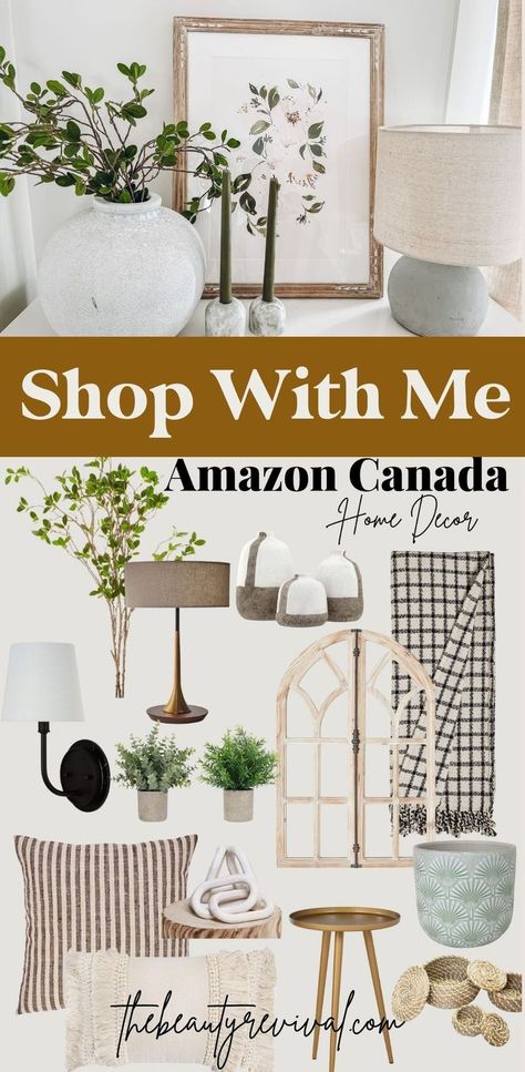 Shop with me. Amazon Home Decor Canada. Check out my favourite finds from Amazon Canada's home decor selection, and find out all my tips for finding cute home decor on Amazon.ca #amazonfinds #amazondecor #homedecorfinds #homedecor #shopwithme Amazon Boho Decor, Modern Boho Farmhouse Decor, Canada Home Decor, Home Decor Amazon Finds, Amazon Farmhouse Decor, Decor Amazon Finds, Amazon Kitchen Decor, Canada Decor, Decor On Amazon