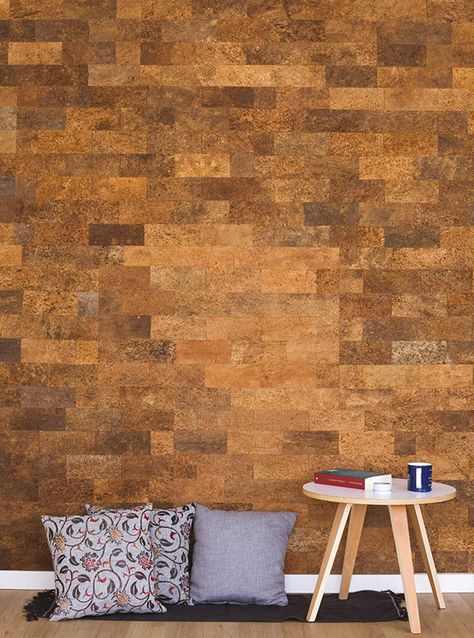 Bark Wall Coverings | WECORK Service Area Design, Cork Bedroom, Content Backdrop, Cork Walls, Bark Wall, Cork Wall Panels, Cork Floor, Cork Panels, Reclaimed Wood Paneling