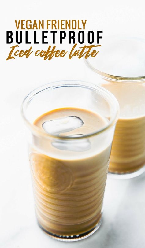 What is MCT oil? Learn more about this healthy saturated fat, 3 ways to use MCT Oil, and how to Incorporate MCT Oil Into Your Daily the diet. This Includes health benefits of MCT oil, recipes to try, like this ICED BULLETPROOF COFFEE LATTE! with a vegan butter-less option. #paleo #vegan #nutrition Vegan Bulletproof Coffee, Mct Oil Recipes, Mct Oil Benefits, Bulletproof Coffee Recipe, Keto Shakes, Count Calories, Coconut Oil For Acne, Lactose Free Diet, Oil Free Vegan