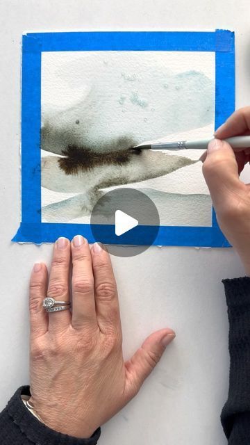 Watercolour And Ink Art, Watercolor Art Videos, Line Art With Watercolor, Water With Watercolor, Abstract Watercolor Paintings Tutorials, Word For The Year, Abstract Watercolors, Katie White, Watercolor Videos