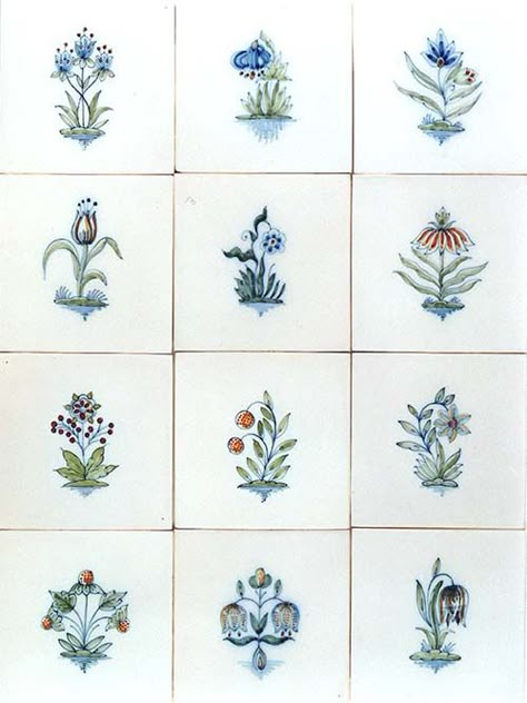 S21-flowersseries-PS Marazzi Tile, Small Flower Design, Statement Tiles, Dutch Tiles, Delft Tiles, Flower Tile, Floral Tiles, Tile Trends, Traditional Tile