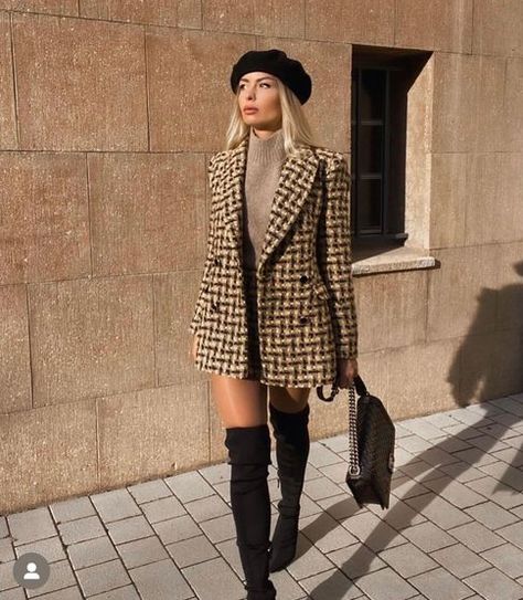 Fall Outfits Women – Zara Textured Double-breasted Blazer Beige Brown - davidreed.co Europe Outfits, Blazer Beige, Elegante Casual, Paris Outfits, Looks Chic, Outfit Inspo Fall, Fall Fashion Trends, Fall Fashion Outfits, Inspiration Mode