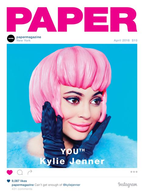 This Kylie Jenner <i>Paper</i> Magazine Cover Will Haunt You Paper Magazine Cover, Kylie Jenner News, Kylie Jenner Lip Kit, Living Barbie, Kylie Jenner Lips, Estilo Kylie Jenner, Kylie Jenner Look, Paper Magazine, Willow Smith