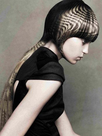 hair as art Angelo Seminara, Jellyfish Haircut, Zebra Hair, Hair Stenciling, Avant Garde Hair, Creative Hair Color, Editorial Hair, Creative Hair, Hair Color For Women