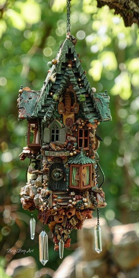 Fairy Things, Fairy Tree Houses, Creative Mom, Fairy Garden Crafts, Fairy Furniture, Fairy Tree, Cottage Art, Cozy Decor, Gnome Garden