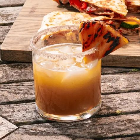 Charred Pineapple, Pineapple Margaritas, Pineapple Margarita Recipe, Smoked Salt, Pineapple Margarita, America's Test Kitchen Recipes, Fresh Pineapple, Kitchen Recipe, America's Test Kitchen