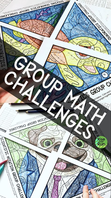 Algebra 2 Projects High Schools, Middle School Math Intervention, Math Group Activities, Middle School Math Projects, Math Project Ideas High Schools, High School Math Projects, Middle School Math Games, Fun Math Projects, Math Projects Middle School