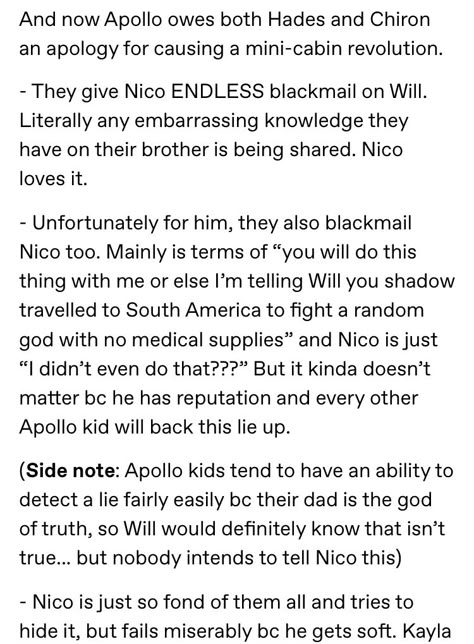 Camp Half Blood Apollo Cabin, Cabin 7 Apollo Headcanons, Cabin 7 Headcanons, Chb Headcanons, Children Of Apollo Headcanon, Apollo Kids Headcanon, Apollo Headcanon, Apollo Cabin Headcanons, Riordanverse Headcanons