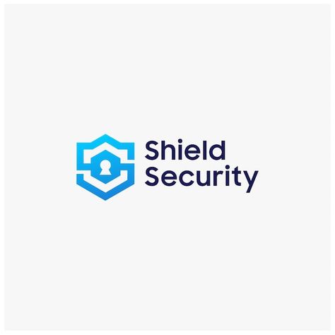 Vector shield security logo design inspi... | Premium Vector #Freepik #vector #network-security #internet-security #digital-security #data-protection Security Social Media Design, Security Logo Design, Logo Moodboard, Digital Security, Security Logo, Web Security, Protection Logo, Private Security, Personal Security