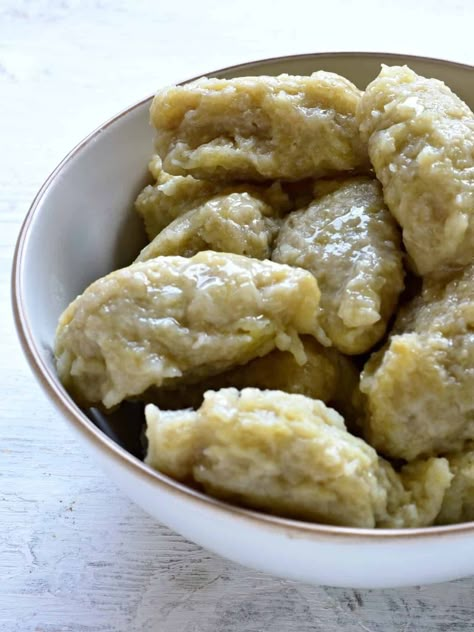 Potato Dumplings – Czech Chlupaté knedlíky | Cook Like Czechs How To Make Potato Dumplings, Czech Potato Dumplings, Potato Dumplings Recipe Homemade, Potato Dumplings Polish, Potatoe Dumplings, Czech Dumplings, Easy Polish Recipes, Polish Potato Dumplings, Bohemian Recipes