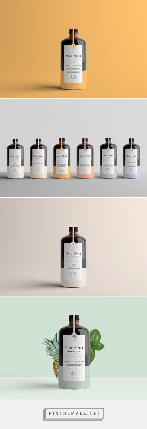 Kombucha Packaging, Kombucha Brands, Beverage Branding, Bottle Design Packaging, Cosmetic Packaging Design, Skincare Packaging, Corporate Identity Design, Identity Design Logo, Packaging Labels Design