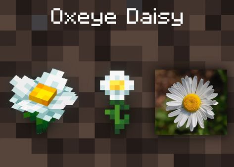 Minecraft Plants, Minecraft Texture Pack, Oxeye Daisy, Minecraft Addons, Minecraft Structures, Minecraft Banner Designs, Minecraft Banners, Minecraft Cottage, Comic Book Art Style