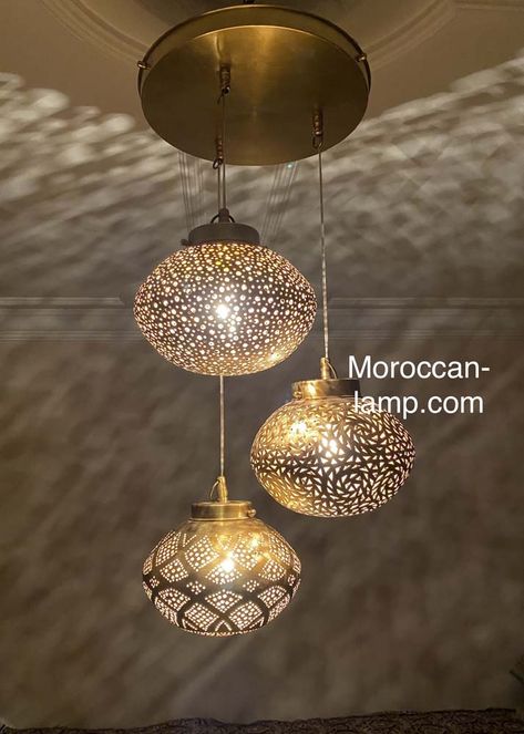 Pendant Lamps Moroccan Lights Lanterns, Moroccan Lights, Moroccan Style Home, Kitchen Sunroom, Moroccan Brass, Moroccan Pendant Light, Sunroom Addition, Moroccan Lighting, Pendant Lighting Bedroom