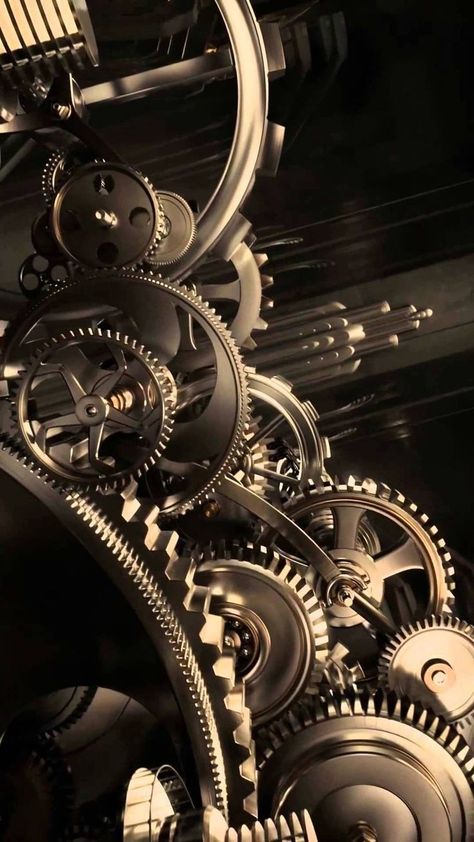 Gear Wallpaper, Biomech Tattoo, Steampunk Wallpaper, Animation Blender, 3d Product Animation, Steampunk Artwork, Amoled Wallpapers, Gear Clock, Biomechanical Tattoo