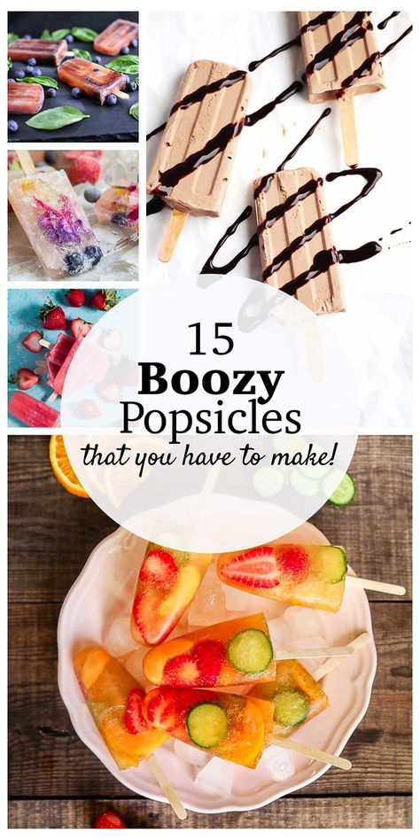 Adult Popsicles, Boozy Pops, Popsicles Recipes, Boozy Ice Pops, Popsicle Cocktail, Alcoholic Popsicles, Easy Popsicle Recipes, Pool Food, Boozy Popsicles