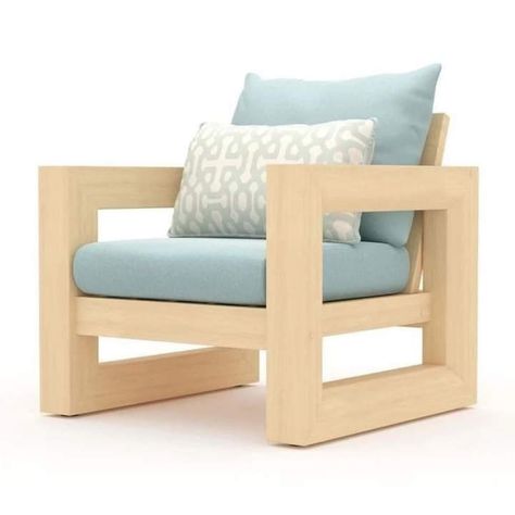 Sofa Club, Patio Seating Sets, Furniture Design Chair, Patio Sofa Set, Wooden Sofa Set, Chair And Ottoman Set, Sofa Set Designs, Wooden Sofa, Blue Wood