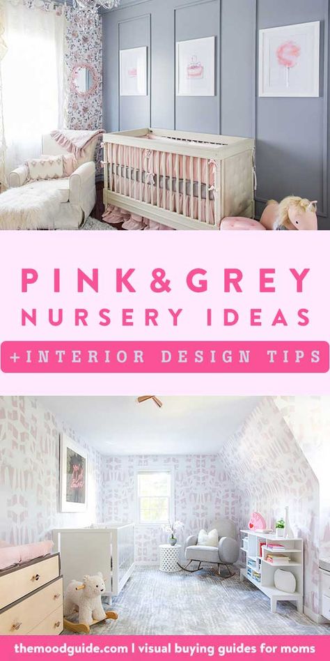 We made a selection of the most authentic baby room designs for who are looking for grey and pink nursery walls with white cribs and everything pink and grey girly for baby girl nursery decor. From ballerina nursery to woodland pink nursery ideas and design ideas Grey Nursery Ideas, White Cribs, Grey And Pink Nursery, Pink Nursery Ideas, Grey White Nursery, Pink And Grey Nursery, Princess Furniture, Gold Interior Design