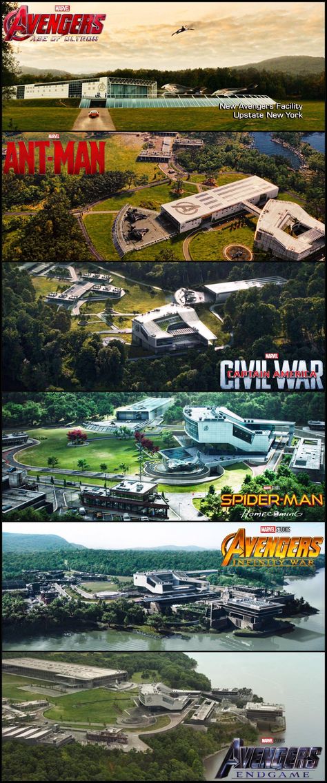 Marvel Avengers Headquarters Avengers Facility, Avengers Headquarters, Marvel Superhero Posters, Marvel Artwork, Marvel Comics Wallpaper, Marvel Posters, Marvel Films, Avengers Movies, Marvel Jokes