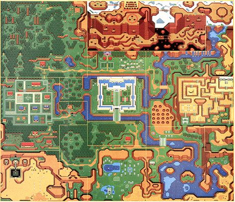 Legend of Zelda: A Link to the Past A Link To The Past Art, Zelda Map, Fantasy Reference, Top Down Game, A Link To The Past, Link To The Past, Dungeon Maps, Level Design, Rpg Maker