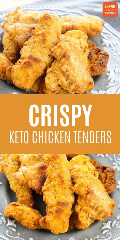 Keto Chicken Tenders, Chicken Tenders Recipe, Chicken Tender Recipes, Keto Cooking, Keto Recipes Dinner, Diet Vegetarian, Ketogenic Diet Recipes, Low Carb Chicken, Keto Chicken