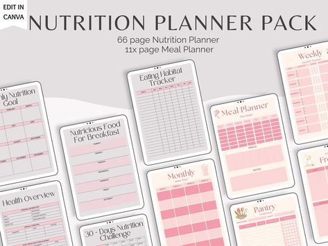 ✨ Our Ultimate Nutrition Bundle is here to make healthy living simple and delicious. 🌿 With 66 pages of comprehensive nutrition planning and an 11-page meal planner, you’ll have all the tools you need to thrive. Whether you’re a busy professional or just starting your wellness journey, this bundle is designed to fit seamlessly into your lifestyle. Ready to take control of your nutrition? Swipe through to see what’s inside and start your journey today! 📲 Comment “bundle” to get link 🔗 #nu... Nutrition Planner, Pantry Challenge, Food Planner, Digital Daily Planner, Organization Lists, Meal Planning Template, Wellness Goals, Notion Template, Health Journey