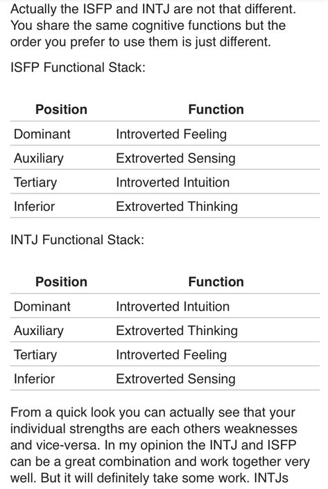 ISFP and INTJ not all that different, mostly just different in how we respond to things Intj And Isfp Relationship, Isfp And Intj, Isfp Intj, Isfp Relationships, Intj Aesthetic, Mbti Infj, Broken Soul, Intp, Intj