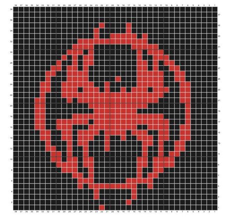 Spiderman Crochet, Spiderman Pixel Art, Crochet Grid, Pixel Grid, Crochet Graphs, Grid Patterns, Graph Crochet, Crochet Graph, Fuse Bead Patterns