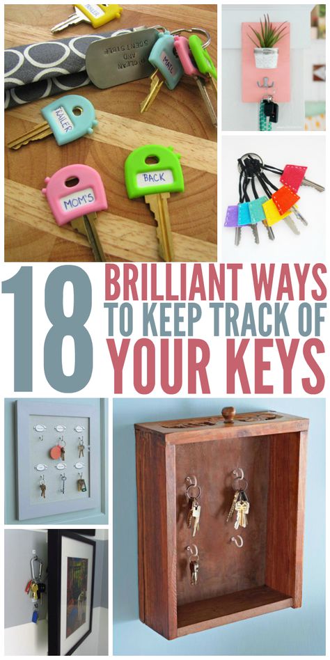 Key Rack Diy, Key Organizer Diy, Family Binder Organizer, Keys Ideas, How To Disguise Yourself, Key Organization, Hide A Key, Key Storage Box, Key Diy