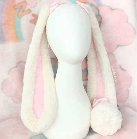 @lullaby_luxe on insta♡ Lop Bunny, Silly Clothes, Bunny Painting, Wire Headband, Kawaii Accessories, Dope Fashion, Bunny Ears, Ear Headbands, Bunny Ear