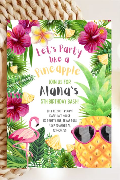 Editable Pineapple Birthday Invitation Lets Party Like a Pineapple Invite Tropical Party Aloha Girl Aloha Party Download Printable Template

lets party
aloha party
aloha party invite
aloha
tropical party
pineapple
pineapple party
pineapple invite
pineapple birthday
birthday party
tropical pineapple
aloha girl party
tropical girl party Hawaii Birthday Party Invitations, Flamingo Pineapple Birthday Party, Aloha Birthday Invitation, Aloha Invitation Template, Tropical Birthday Party Ideas For Kids, Aloha Party Invitations, Hawaiian Party Invitations, Hawaii Birthday Party, Kids Luau