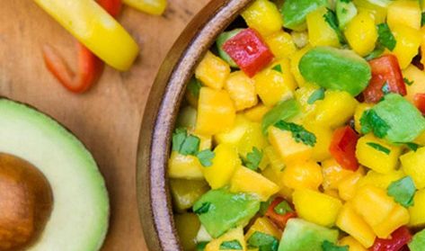 Love One Today® | Avocado Recipes Traditional Salsa Recipe, Fruit Salsa Recipe, Mango Salsa Recipes, Mango Avocado Salsa, Salsa Recipes, Mango Avocado, Fruit Salsa, Avocado Salsa, Mango Salsa